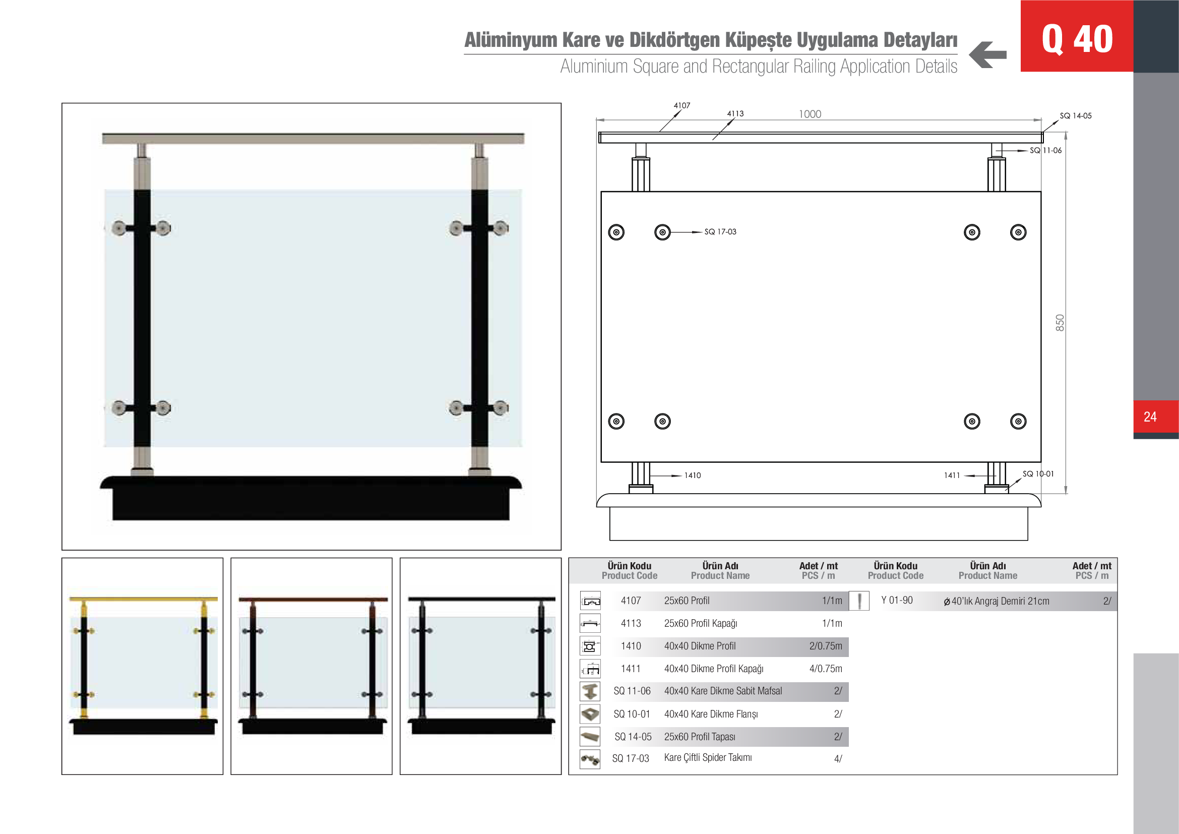 Küpeşte Kare Sistemleri 19